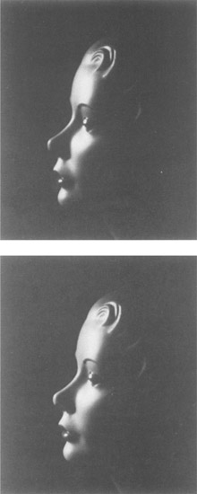 Figure 3-2 Photographs made with a pinhole aperture [top) and a soft-focus portrait lens [bottom).