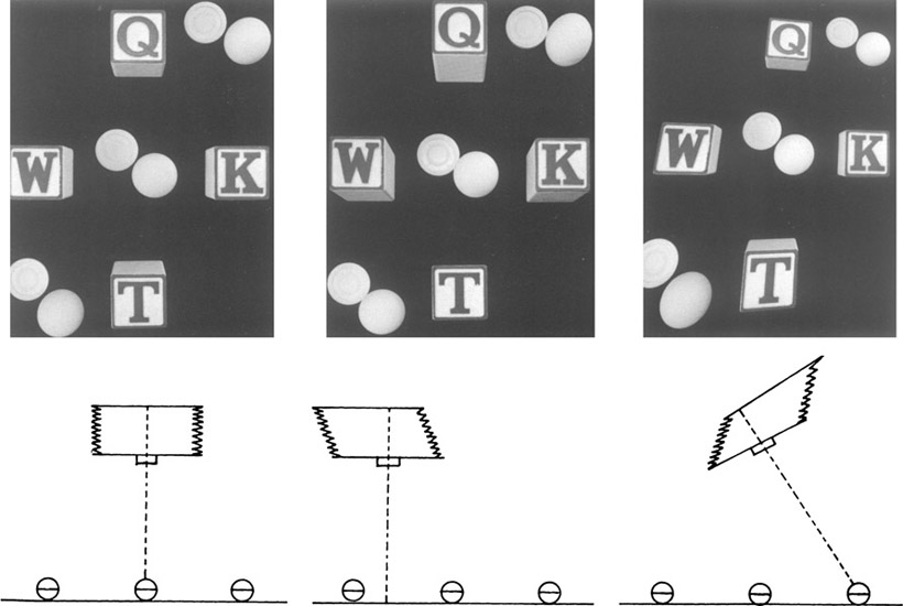 Figure 6-26 [Left) A spherical object is recorded on the film as a circle only when the center of the image of the sphere is located on a line from the lens perpendicular to the film. (Middle) Elongation of the image increases with displacement from the perpendicular line. (Right) A spherical object that is near the edge of a photograph can be recorded as a circle by tilting or swinging the back so that the central ray of light from the object is perpendicular to the film. This will exaggerate the elongation of images on the opposite side of the film.