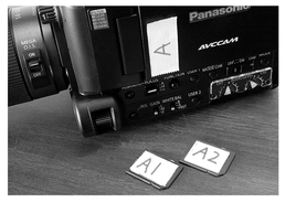Figure 7-2 Labels on cameras and cards will allow for organization among different people and throughout the process.