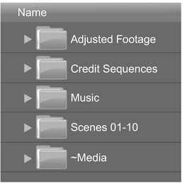 Figure 47-3 Alphabetically organizing your folders can put frequently used items out of reach. Adding character like the tilde at the front of a folder title can bump folders up or down on the list.