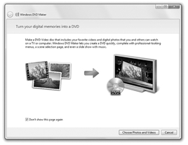Figure 73-3 Included with many computer software packages are iDVD and Windows DVD Maker. Both are adequate and tailored for simplicity.