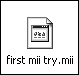 A .mii file icon.