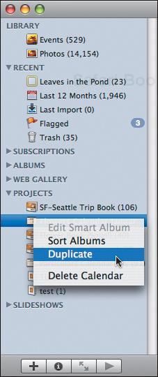 To duplicate a source, Control-click it and choose Duplicate from the contextual menu.