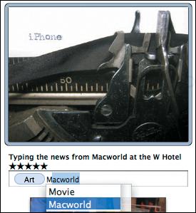 You can add and remove keywords in the Keywords field under any photo. iPhoto auto-completes as you type, offering suggestions in a menu if there are multiple matches.