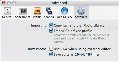 Set your RAW preferences in the Advanced pane of the iPhoto Preferences window.