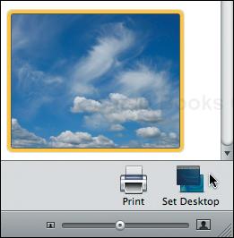 Click the Set Desktop button to set the selected photo as your Desktop picture.