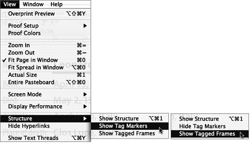 Select Show Tag Markers and Show Tagged Frames from the View menu.