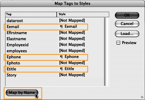 With a little foresight you can automate the mapping procedure by naming your styles after the XML tags or vice versa. As always, spelling and case matter.