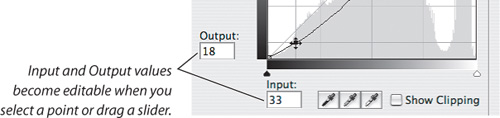 Input/Output levels display