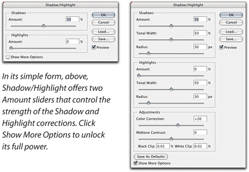 Shadow/Highlight dialog