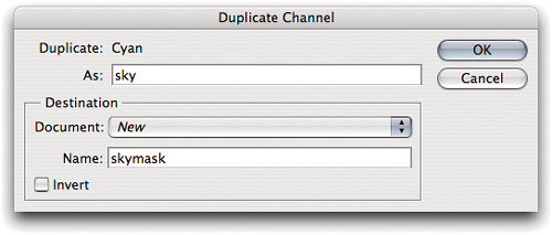 Duplicating a channel to another document