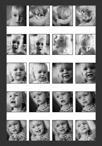 Here’s a sample layout using the 4×5 Contact Sheet template.