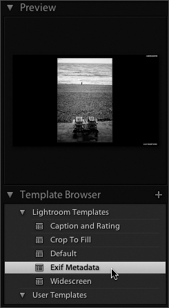 Hover your cursor over Slideshow template names for a quick preview.