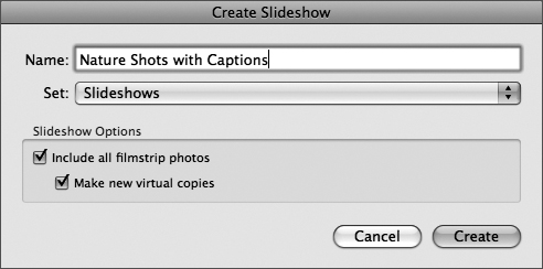 Save your slideshows as output creations for easy replay without having to re-create each slideshow from scratch.