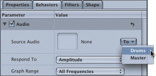 Applying the Audio Parameter Behavior