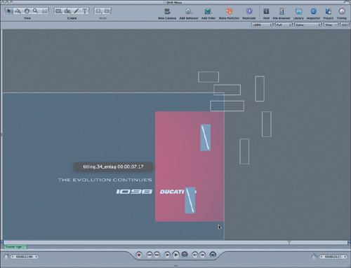 Changing a DVD Studio Menu in Motion