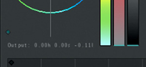 The Output values show you a numeric representation of your contrast and color adjustments.