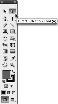 Point at each tool with the mouse to display a tool tip that tells you the name of the tool and its keyboard shortcut.