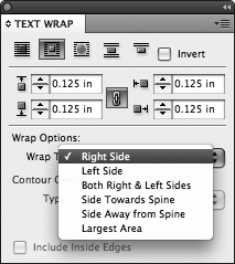 The Text Wrap panel lets you fine-tune the interplay of text and objects on the page.