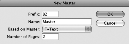 When you create a new master page, you can assign a prefix and a name, and choose another master page as its “parent.”