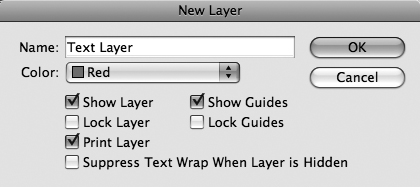 Use the controls in the New Layer dialog box to specify attributes of a new layer.