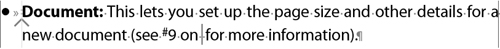 Click in text to indicate where to place the cross-reference; in this case, the page number will be filled in after “see on.”