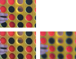 The source (top-left image) is then converted to YUV and blurred 100 pixels, first just the UV or chroma (lower-left image) and then just the Y or luma (right). Even very heavy Chroma Blur can be accepted by the eye—it even adds a softness to the highlights—whereas heavy luma blur is completely unacceptable.