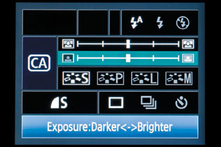 The Exposure slider will increase or decrease the amount of exposure, resulting in lighter or darker images.