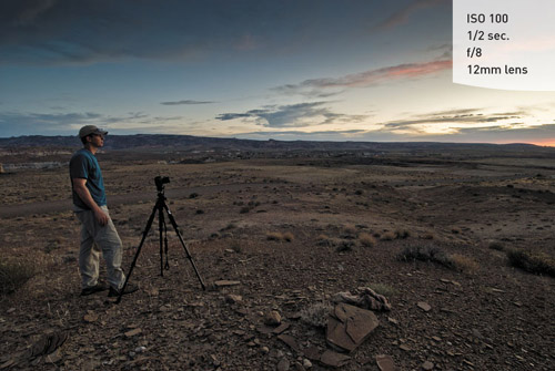A sturdy tripod is the key to sharp landscape photos.