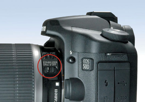 Turn off the Image Stabilization feature when using a tripod.
