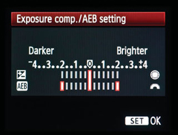 Setting Auto-Exposure Bracketing