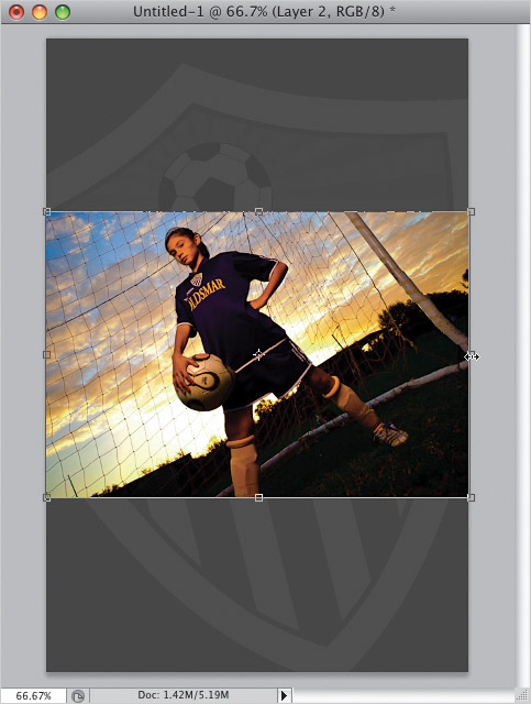 Sports Poster Backscreened Layout