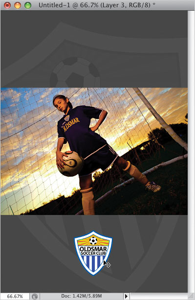 Sports Poster Backscreened Layout