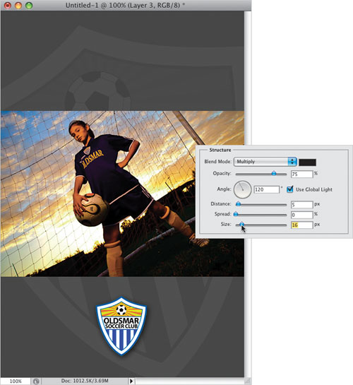 Sports Poster Backscreened Layout