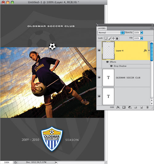 Sports Poster Backscreened Layout