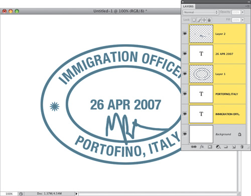 Making Passport Stamp Design Elements