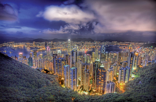 Hong Kong From the Peak on a Summer’s Night