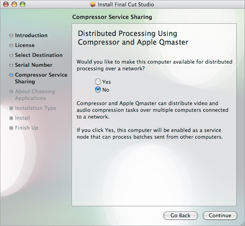 Installing Distributed Processing in Final Cut Studio