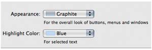 Figure 2.4 This shows the operating system Appearance options for Macintosh (top) and Windows 8 (bottom).