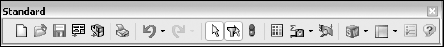 The Standard toolbar