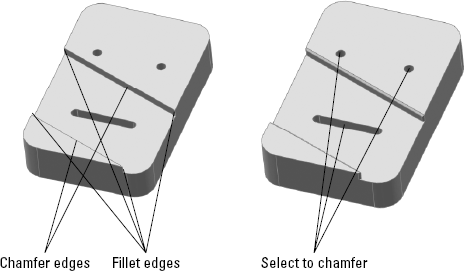 Edges for Fillet and Chamfer features