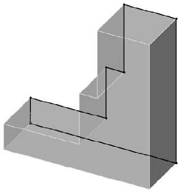 A closed loop sketch and an extruded solid feature