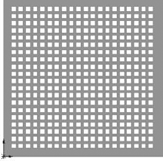 A pattern part used for the test