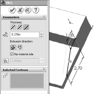 Applying the Rib feature