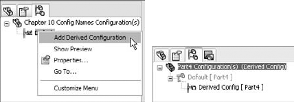 Creation and placement of the derived config