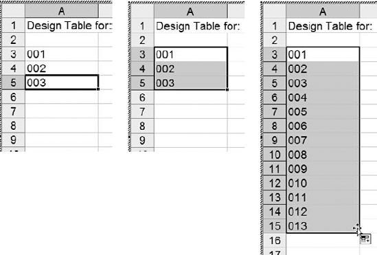 Filling in configuration names