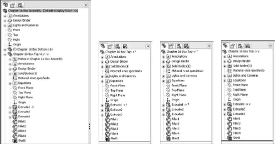 The in-context "carrot" on Extrude1 and Sketch1