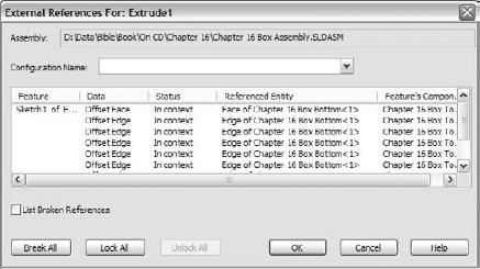 The External References dialog box