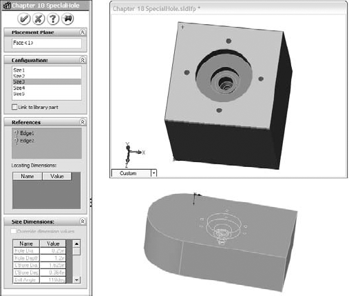 Orienting the part and selecting references