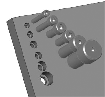 Smart Component parts match holes in the part.